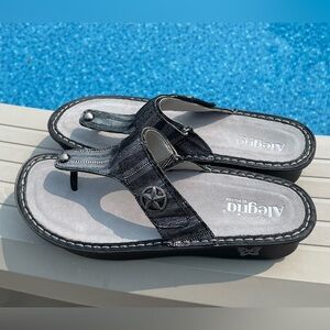 ALEGRIA Carina Circulate Sandal Size 11.5-12 / EU 42 Leather Thong Sandal